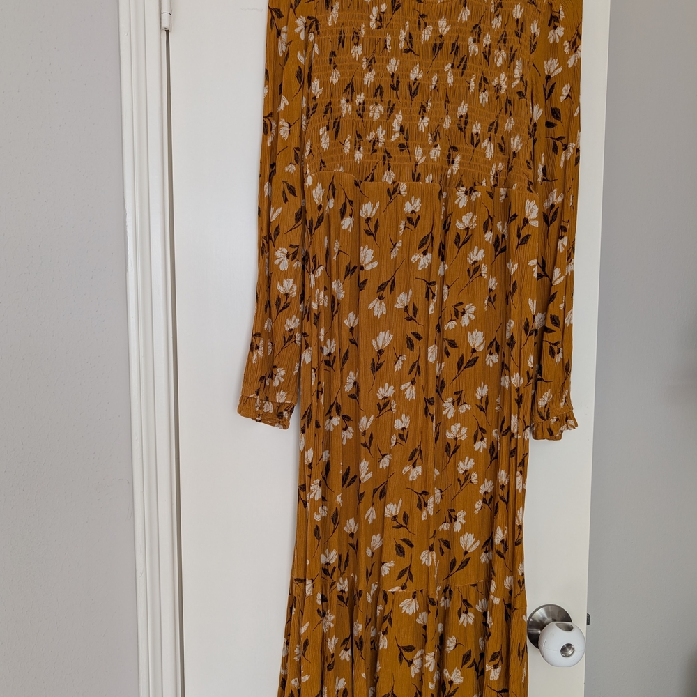 Floral Mustard Dress